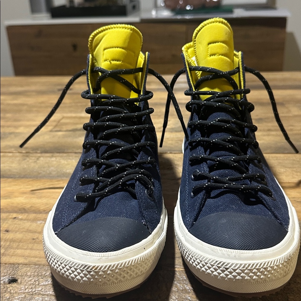 Chuck Taylor All Star II Boot Shield Canvas Obsidian Blue / Yellow Men's Size 12 - Picture 2 of 10